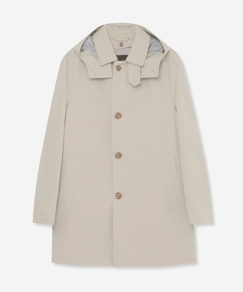 MACKINTOSH LONDON(マッキントッシュ ロンドン)の「ステンカラーフーデッドコート(ステンカラーコート・メンズ・ネイビー/ライトブルー/ライトグレー・38/40/42)」の2枚目の写真