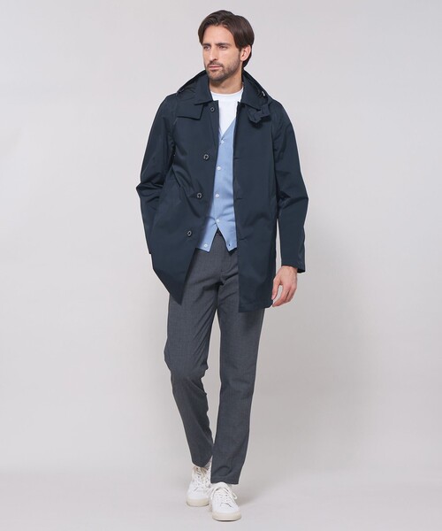 MACKINTOSH LONDON(マッキントッシュ ロンドン)の「ステンカラーフーデッドコート(ステンカラーコート・メンズ・ネイビー/ライトブルー/ライトグレー・38/40/42)」の5枚目の写真
