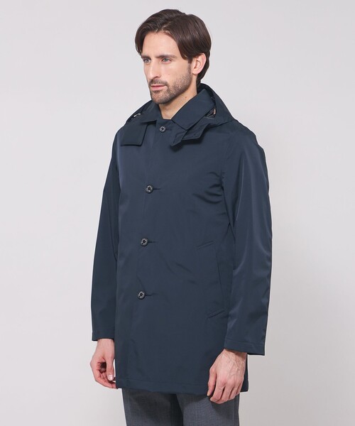 MACKINTOSH LONDON(マッキントッシュ ロンドン)の「ステンカラーフーデッドコート(ステンカラーコート・メンズ・ネイビー/ライトブルー/ライトグレー・38/40/42)」の8枚目の写真