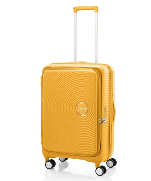AMERICAN TOURISTER(アメリカンツーリスター)の「アメリカンツーリスター CURIO スピナー68 EXP ブックオープニング ゴールデンイエロー(スーツケース/キャリーバッグ・レディース・イエロー・M)」の1枚目の写真