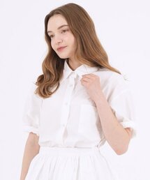 THE-ABON（エイボン）の「コットンポケットロールアップハーフシャツホワイト（シャツ/ブラウス）」