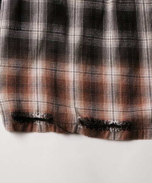 WHO'S WHO gallery（フーズフーギャラリー）の「【FromVintage】ダメージチェックシャツ（シャツ/ブラウス・メンズ・ブラック/ブルー・FREE）」の20枚目の写真