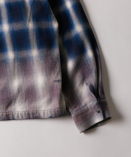 WHO'S WHO gallery（フーズフーギャラリー）の「【FromVintage】ダメージチェックシャツ（シャツ/ブラウス・メンズ・ブラック/ブルー・FREE）」の12枚目の写真