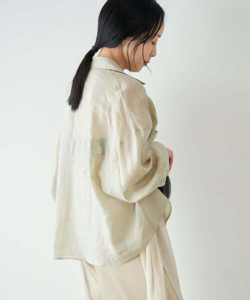 plage(プラージュ)の「《追加》RAMIE LYOCELL CROPPED シャツ(シャツ/ブラウス・レディース・ピンク/ホワイト・FREE)」の17枚目の写真