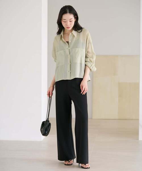 plage(プラージュ)の「《追加》RAMIE LYOCELL CROPPED シャツ(シャツ/ブラウス・レディース・ピンク/ホワイト・FREE)」の19枚目の写真