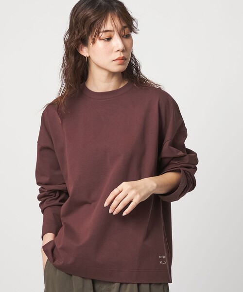 CITEN（シテン）の「＜CITEN＞ヘヴィーウエイトロンT（Tシャツ/カットソー・メンズ・ワイン/ホワイト/ネイビー・S/M/L）」の3枚目の写真