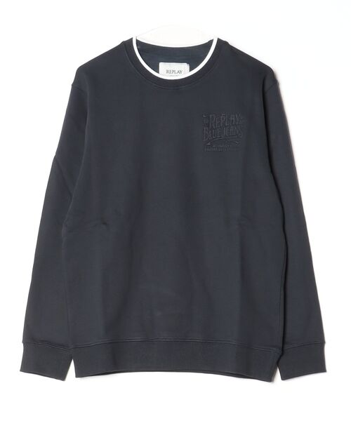 REPLAY（リプレイ）の「コットンテリーフリース（スウェット・メンズ・ライトグレー/ダークネイビー・X-LARGE/MEDIUM/LARGE/SMALL）」の4枚目の写真