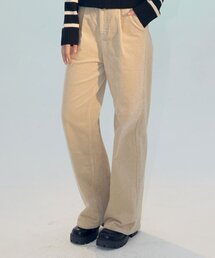 コーデュロイツータックパンツ [ベージュ]