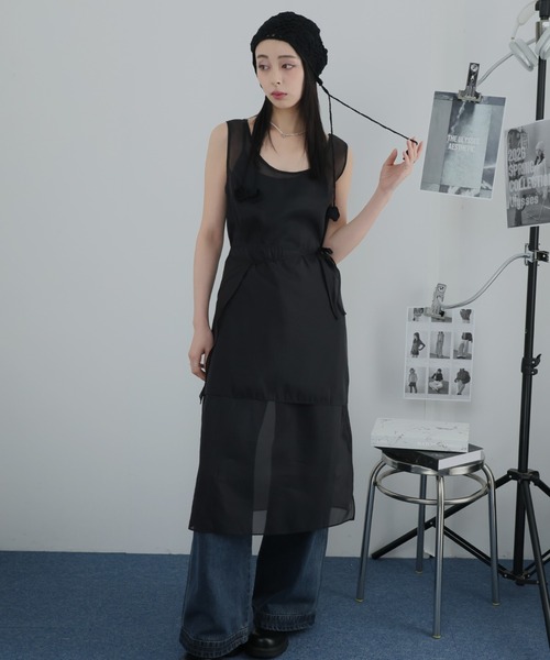 Ulysses(ユリシス)の「シアーレイヤードラップワンピース(ワンピース・レディース・ブラック/ピンク/ホワイト・F)」の3枚目の写真