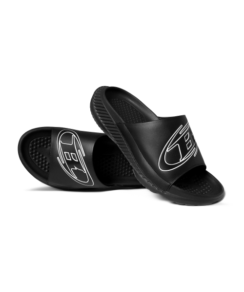 SYMBOL B LOGO SLIDE [BLACK]（サンダル）｜BORN TO WIN（ボーントゥ