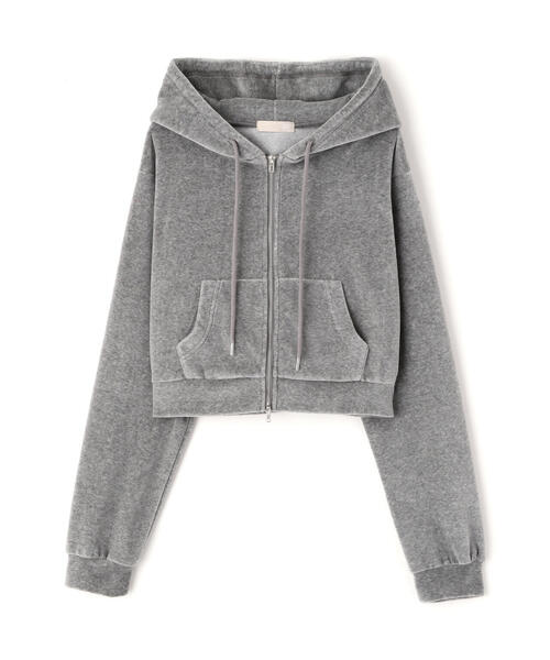 FREE'S MART（フリーズマート）の「Ｗジップベロアパーカー（Tシャツ/カットソー・レディース・グレー/ホワイト・FREE）」の3枚目の写真