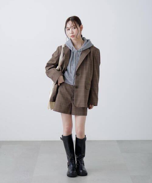 FREE'S MART（フリーズマート）の「Ｗジップベロアパーカー（Tシャツ/カットソー・レディース・グレー/ホワイト・FREE）」の10枚目の写真