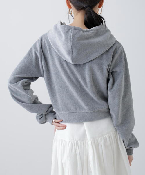 FREE'S MART（フリーズマート）の「Ｗジップベロアパーカー（Tシャツ/カットソー・レディース・グレー/ホワイト・FREE）」の14枚目の写真