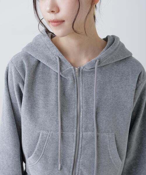 FREE'S MART（フリーズマート）の「Ｗジップベロアパーカー（Tシャツ/カットソー・レディース・グレー/ホワイト・FREE）」の15枚目の写真