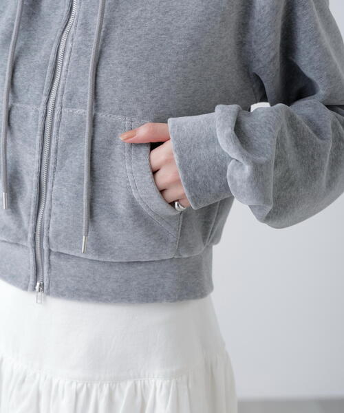 FREE'S MART（フリーズマート）の「Ｗジップベロアパーカー（Tシャツ/カットソー・レディース・グレー/ホワイト・FREE）」の20枚目の写真