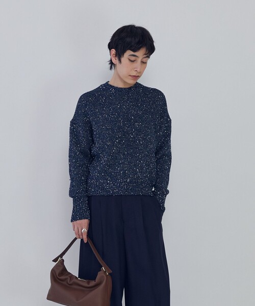1er Arrondissement(プルミエアロンディスモン)の「ラメノットスパンコールニットプルオーバー(ニット/セーター・レディース・ブルー系その他3/ベージュ・FREE)」の1枚目の写真