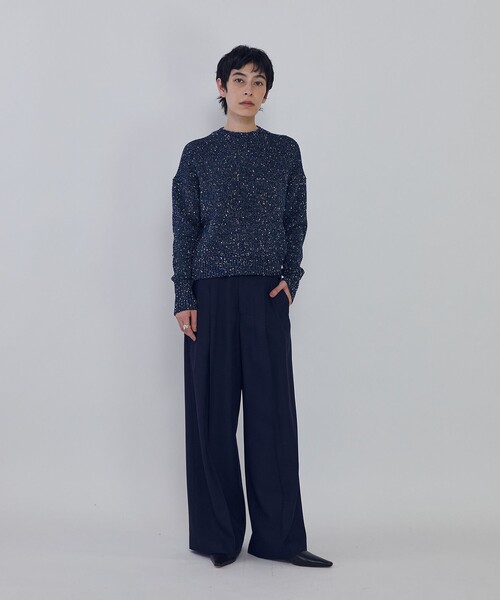 1er Arrondissement(プルミエアロンディスモン)の「ラメノットスパンコールニットプルオーバー(ニット/セーター・レディース・ブルー系その他3/ベージュ・FREE)」の8枚目の写真