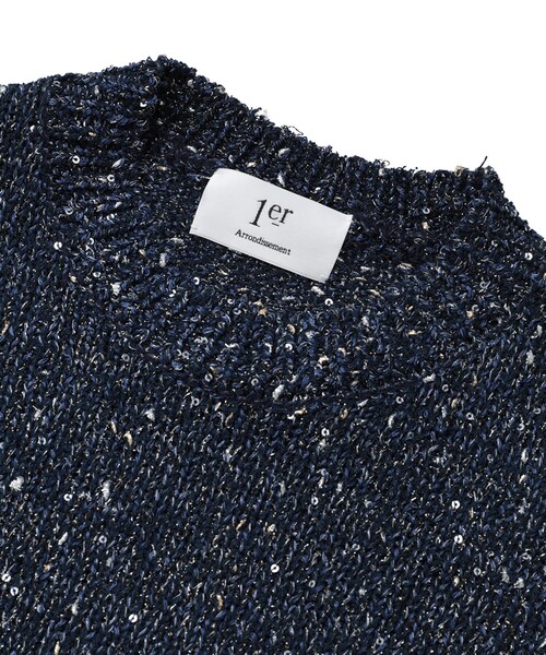 1er Arrondissement(プルミエアロンディスモン)の「ラメノットスパンコールニットプルオーバー(ニット/セーター・レディース・ブルー系その他3/ベージュ・FREE)」の3枚目の写真