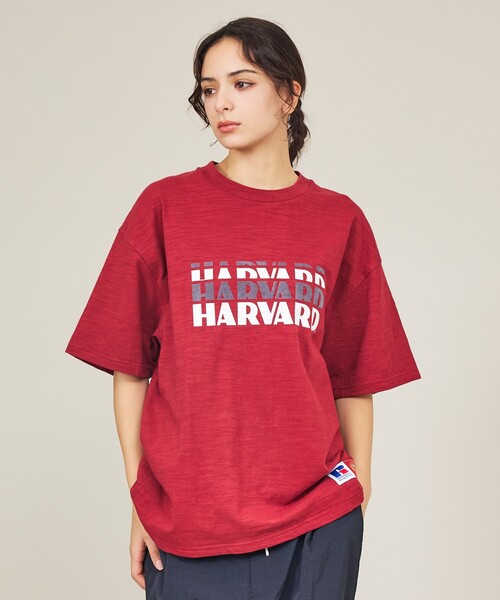 Russell Athletic(ラッセルアスレティック)の「【RUSSELL ATHLETIC / ラッセル アスレティック】University /Harvard/YALE/カレッジロゴ・ユニセックス(Tシャツ/カットソー・メンズ・エンジ/ネイビー/ホワイト系その他/ホワイト系その他2・M/L)」の6枚目の写真