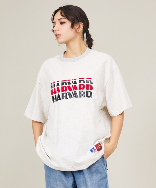 Russell Athletic(ラッセルアスレティック)の「【RUSSELL ATHLETIC / ラッセル アスレティック】University /Harvard/YALE/カレッジロゴ・ユニセックス(Tシャツ/カットソー・メンズ・エンジ/ネイビー/ホワイト系その他/ホワイト系その他2・M/L)」の9枚目の写真