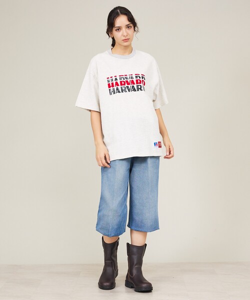 Russell Athletic(ラッセルアスレティック)の「【RUSSELL ATHLETIC / ラッセル アスレティック】University /Harvard/YALE/カレッジロゴ・ユニセックス(Tシャツ/カットソー・メンズ・エンジ/ネイビー/ホワイト系その他/ホワイト系その他2・M/L)」の11枚目の写真