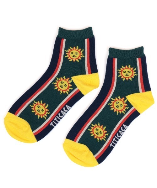 チチカカ（チチカカ）の「フェスティバルモチーフソックス（ソックス/靴下・レディース・イエロー/ネイビー・FREE）」の6枚目の写真