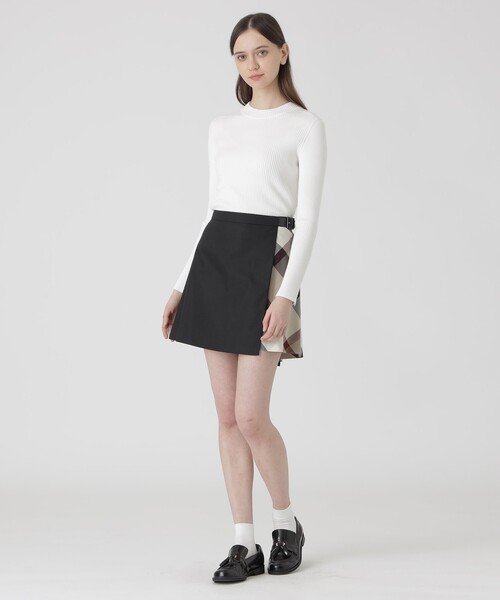 BLUE LABEL CRESTBRIDGE（ブルーレーベルクレストブリッジ）の「シャルマンストレッチツイルキュロット（その他パンツ・レディース・ベージュ系その他/ダークネイビー・38/36）」の3枚目の写真