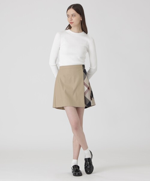 BLUE LABEL CRESTBRIDGE（ブルーレーベルクレストブリッジ）の「シャルマンストレッチツイルキュロット（その他パンツ・レディース・ベージュ系その他/ダークネイビー・38/36）」の9枚目の写真