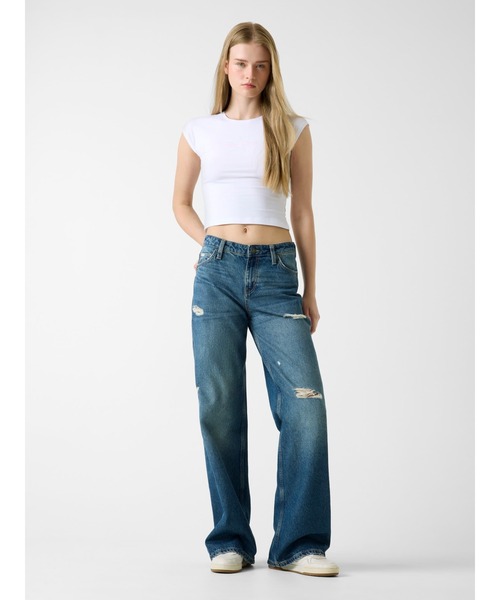 GUESS JEANS(ゲスジーンズ)の「GUESS JEANS Short Sleeves Raglan Star Baby Tee Tシャツ(Tシャツ/カットソー・レディース・ホワイト/ブラック・LARGE/MEDIUM/SMALL/X-SMALL)」の5枚目の写真
