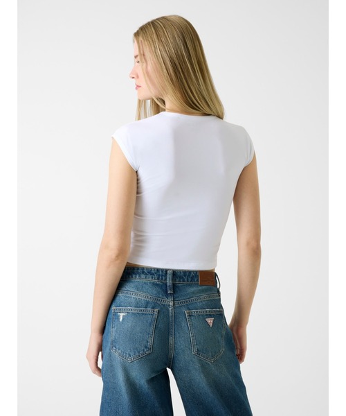 GUESS JEANS(ゲスジーンズ)の「GUESS JEANS Short Sleeves Raglan Star Baby Tee Tシャツ(Tシャツ/カットソー・レディース・ホワイト/ブラック・LARGE/MEDIUM/SMALL/X-SMALL)」の3枚目の写真