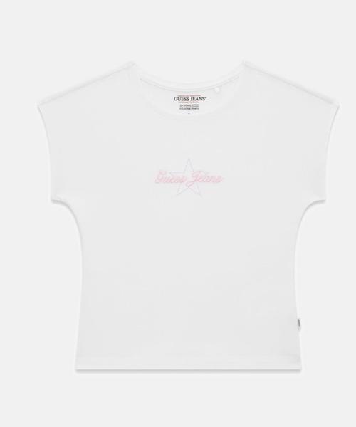 GUESS JEANS(ゲスジーンズ)の「GUESS JEANS Short Sleeves Raglan Star Baby Tee Tシャツ(Tシャツ/カットソー・レディース・ホワイト/ブラック・LARGE/MEDIUM/SMALL/X-SMALL)」の6枚目の写真