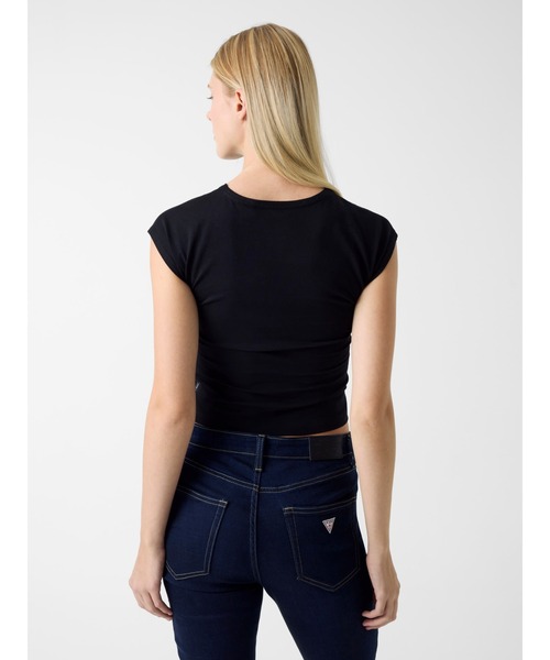 GUESS JEANS(ゲスジーンズ)の「GUESS JEANS Short Sleeves Raglan Star Baby Tee Tシャツ(Tシャツ/カットソー・レディース・ホワイト/ブラック・LARGE/MEDIUM/SMALL/X-SMALL)」の7枚目の写真