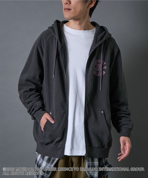 CRAFT STANDARD BOUTIQUE（クラフトスタンダードブティック）の「【ザ・ローリング・ストーンズ】ピグメントスウェットZIPパーカー（パーカー・メンズ・ライトグレー/チャコールグレー・S/L/M）」の20枚目の写真