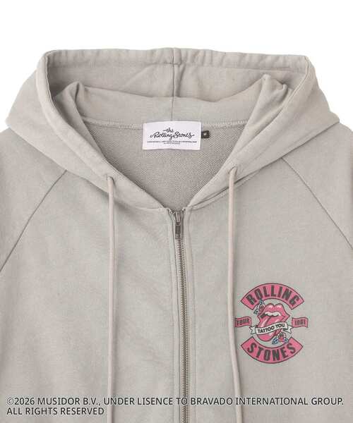 CRAFT STANDARD BOUTIQUE（クラフトスタンダードブティック）の「【ザ・ローリング・ストーンズ】ピグメントスウェットZIPパーカー（パーカー・メンズ・ライトグレー/チャコールグレー・S/L/M）」の3枚目の写真