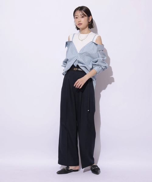 Mystrada(マイストラーダ)の「ベルト付きチノパン(その他パンツ・レディース・キャメル/ネイビー/ホワイト・38/36/34)」の16枚目の写真