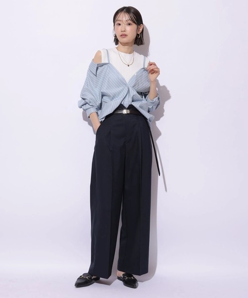 Mystrada(マイストラーダ)の「ベルト付きチノパン(その他パンツ・レディース・キャメル/ネイビー/ホワイト・38/36/34)」の17枚目の写真