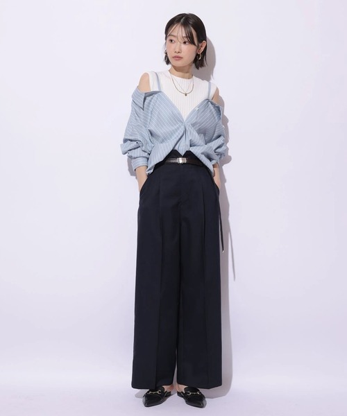 Mystrada(マイストラーダ)の「ベルト付きチノパン(その他パンツ・レディース・キャメル/ネイビー/ホワイト・38/36/34)」の18枚目の写真