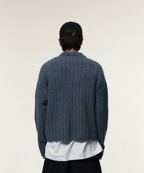IDWS(アイドンワナセル)の「Wave Line Boucle Collar Knit Blue(カーディガン/ボレロ・レディース・その他・0/2)」の10枚目の写真