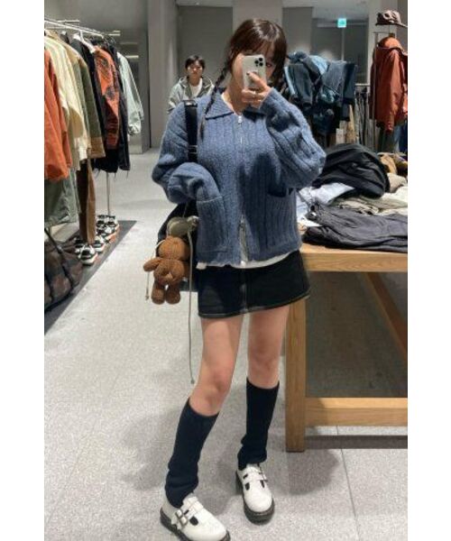 IDWS(アイドンワナセル)の「Wave Line Boucle Collar Knit Blue(カーディガン/ボレロ・レディース・その他・0/2)」の22枚目の写真