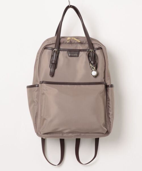 PROGRES（プログレ）の「リュックサック アリューヴ 18L A4サイズ 14インチPC フロントポケット 20204（バックパック/リュック・レディース・チャコールグレー/グレイッシュベージュ/ブラック・FREE）」の3枚目の写真