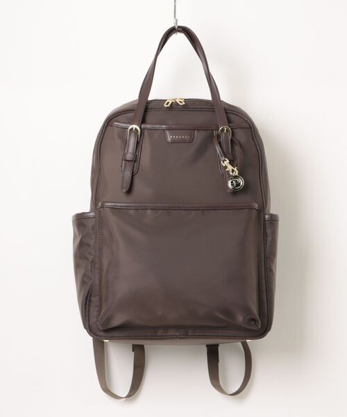 PROGRES（プログレ）の「リュックサック アリューヴ 18L A4サイズ 14インチPC フロントポケット 20204（バックパック/リュック・レディース・チャコールグレー/グレイッシュベージュ/ブラック・FREE）」の2枚目の写真