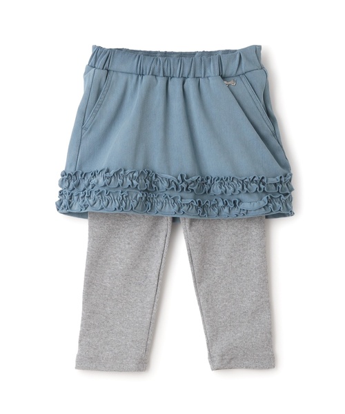 petit main（プティマイン）の「裾フリルレギンスつきスカート（レギンス/スパッツ・キッズ・ブルー/ライトピンク/アイボリー/ストライプ・130cm/100cm/110cm/120cm/90cm/80ｃｍ）」の8枚目の写真