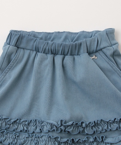 petit main（プティマイン）の「裾フリルレギンスつきスカート（レギンス/スパッツ・キッズ・ブルー/ライトピンク/アイボリー/ストライプ・130cm/100cm/110cm/120cm/90cm/80ｃｍ）」の10枚目の写真