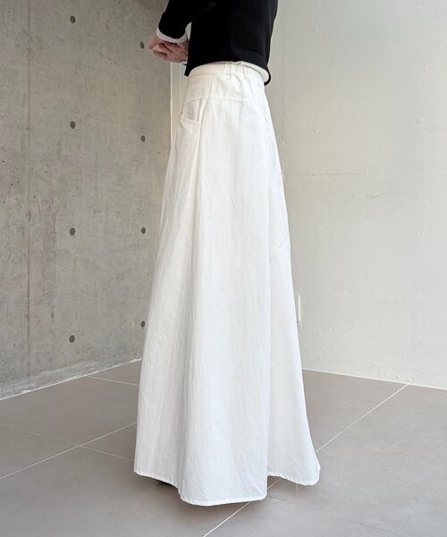 CAPRICIEUX LE'MAGE（カプリシューレマージュ）の「【低身長サイズあり】切替コットンフレアスカート（スカート・レディース・ブラック/ホワイト・PS/38/36）」の14枚目の写真