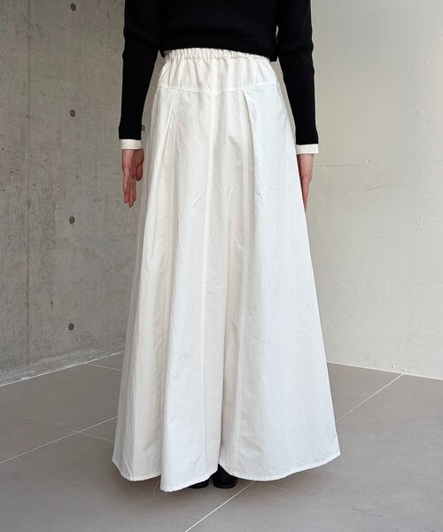 CAPRICIEUX LE'MAGE（カプリシューレマージュ）の「【低身長サイズあり】切替コットンフレアスカート（スカート・レディース・ブラック/ホワイト・PS/38/36）」の15枚目の写真