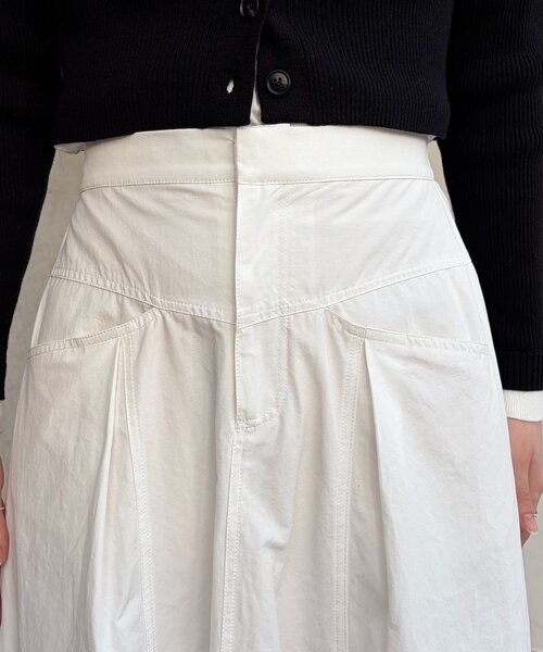 CAPRICIEUX LE'MAGE（カプリシューレマージュ）の「【低身長サイズあり】切替コットンフレアスカート（スカート・レディース・ブラック/ホワイト・PS/38/36）」の17枚目の写真