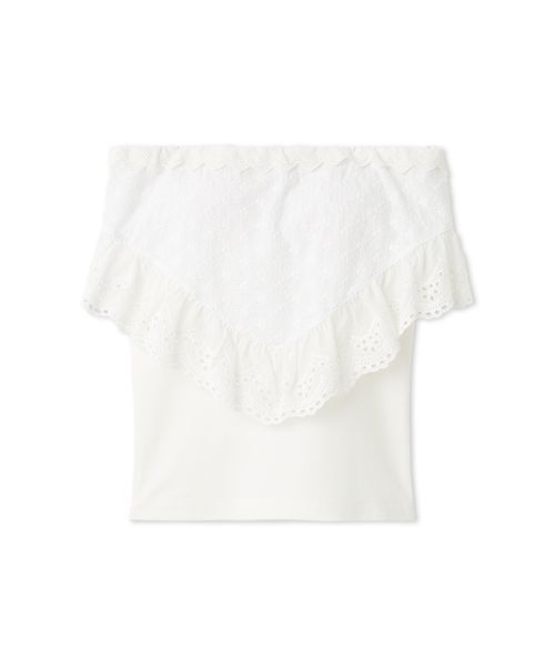 LILYBROWN リリーブラウン カップインレースベアトップス 白 カップインレースベアトップス（Tシャツ/カットソー）｜LILY BROWN