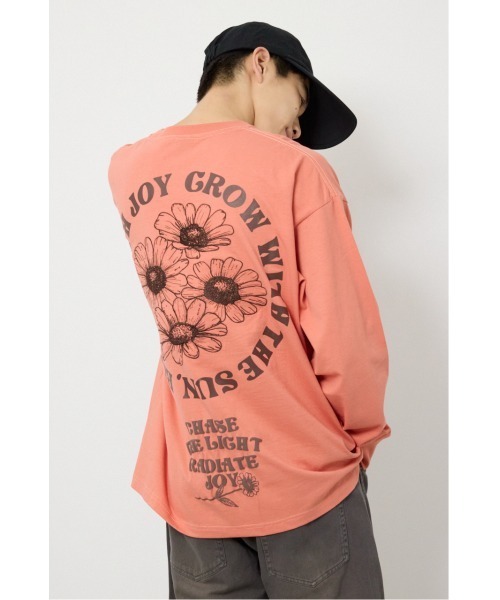 RODEO CROWNS WIDE BOWL（ロデオクラウンズワイドボウル）の「サークルフラワー長袖Tシャツ（Tシャツ/カットソー・メンズ・スモークピンク/ブラック/ホワイト・LARGE/MEDIUM）」の3枚目の写真