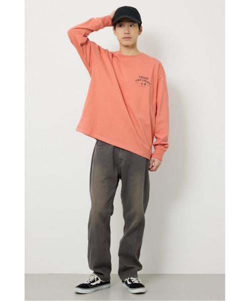 RODEO CROWNS WIDE BOWL（ロデオクラウンズワイドボウル）の「サークルフラワー長袖Tシャツ（Tシャツ/カットソー・メンズ・スモークピンク/ブラック/ホワイト・LARGE/MEDIUM）」の12枚目の写真