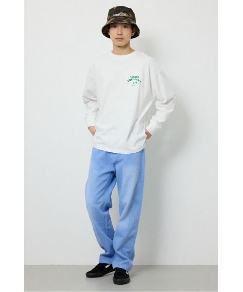 RODEO CROWNS WIDE BOWL（ロデオクラウンズワイドボウル）の「サークルフラワー長袖Tシャツ（Tシャツ/カットソー・メンズ・スモークピンク/ブラック/ホワイト・LARGE/MEDIUM）」の7枚目の写真